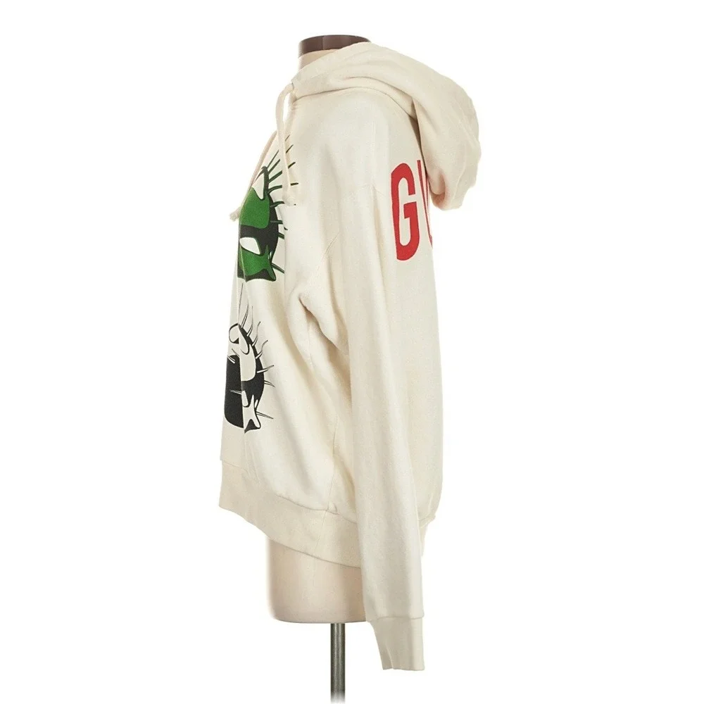 Gucci Manifesto Punk Mask Hoodie XS Men Women Unisex Cotton Oversized Italy 2019